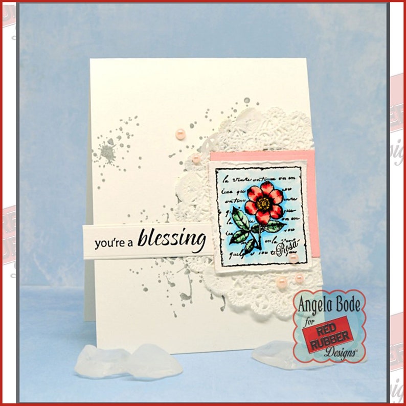 Floral Collage Cling Mount Rubber Stamps image 5