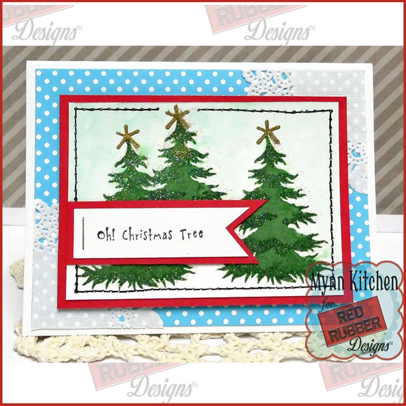 Oh Christmas Tree Cling Mount Rubber Stamps image 2