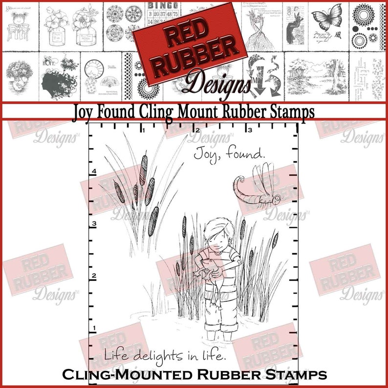 Joy Found Cling Mount Rubber Stamps image 1