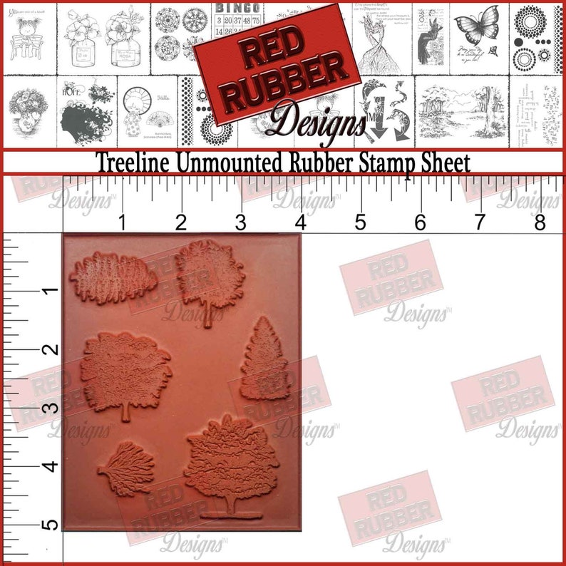 Treeline Unmounted Rubber Stamp Sheet image 2