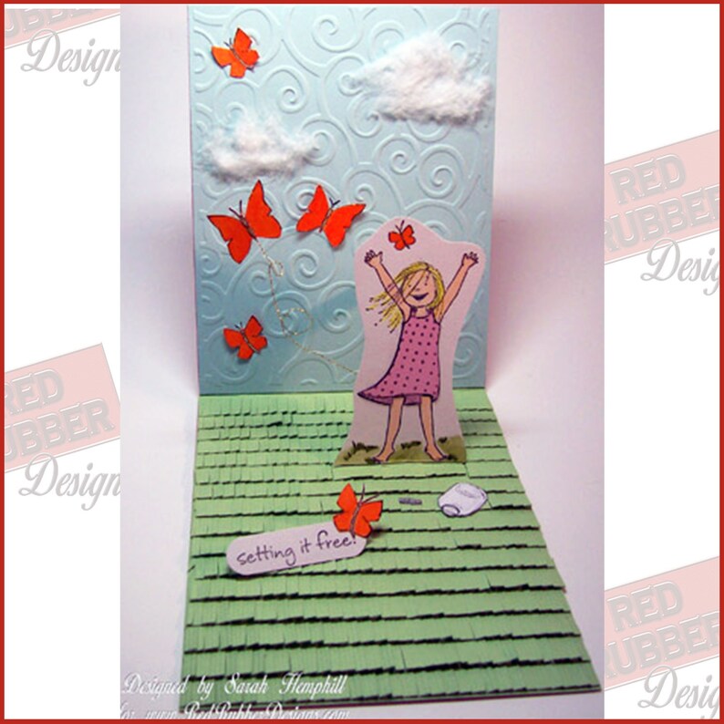 Butterflies Are Free Cling Mount Rubber Stamps image 4