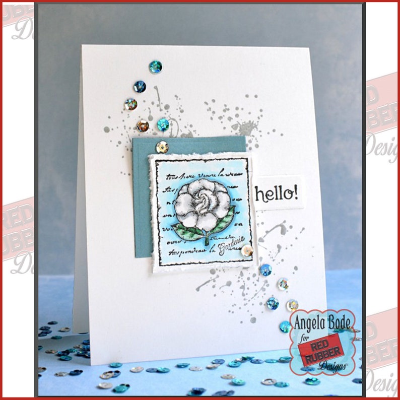 Floral Collage Cling Mount Rubber Stamps image 2