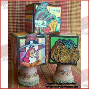 Give Thanks Cling Mount Rubber Stamps image 3