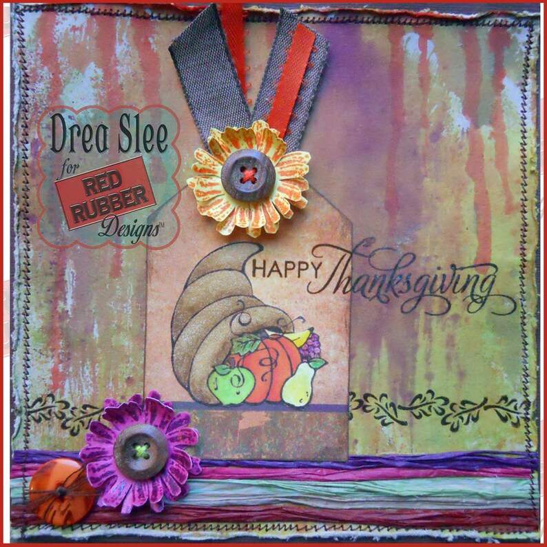 Give Thanks Cling Mount Rubber Stamps image 5