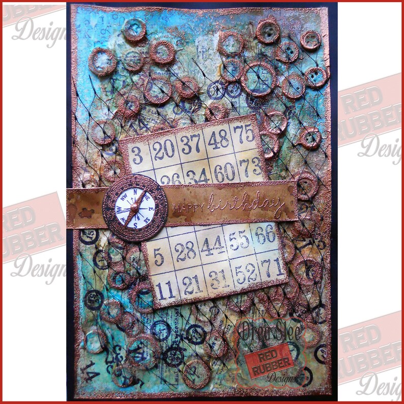 Bingo Pieces Cling Mount Rubber Stamps image 3