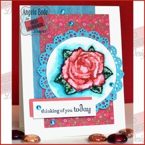 Rosa Cling Mount Rubber Stamps image 2