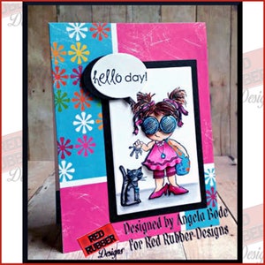 Hello Day Cling Mount Rubber Stamps image 3