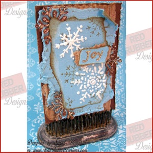 Vintage Script Cling Mount Rubber Stamp image 3