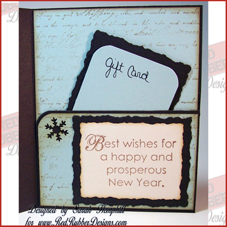 Vintage Script Cling Mount Rubber Stamp Etsy