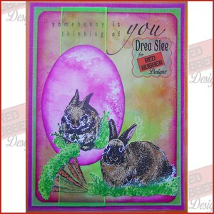 Somebunny's Thinking Cling Mount Rubber Stamps image 4