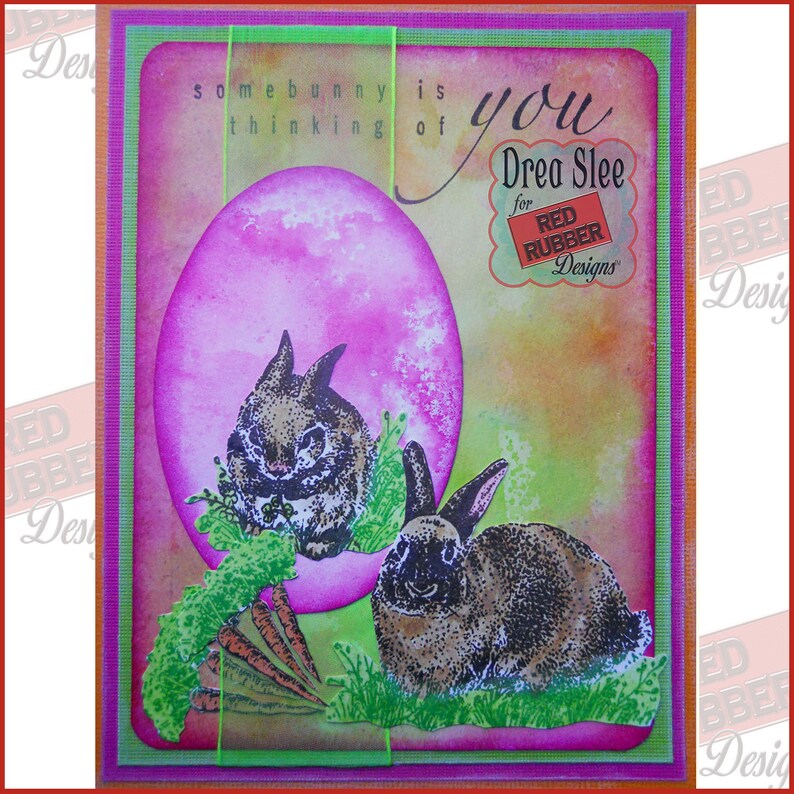 Somebunny's Thinking Cling Mount Rubber Stamps image 4