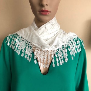Beautiful White Soft Scarf. Great for a gift, gifts for stylish Women/Girls Wrap evening accessory designer shawl fancy