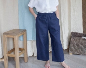 Linen pants for women - Linen culottes