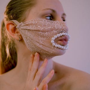 Fetish Blindfold mask with beads - Sexy Eyes mask