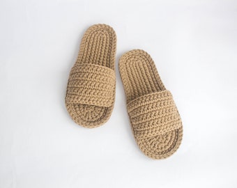 Mens slippers - Knit slippers - House slippers