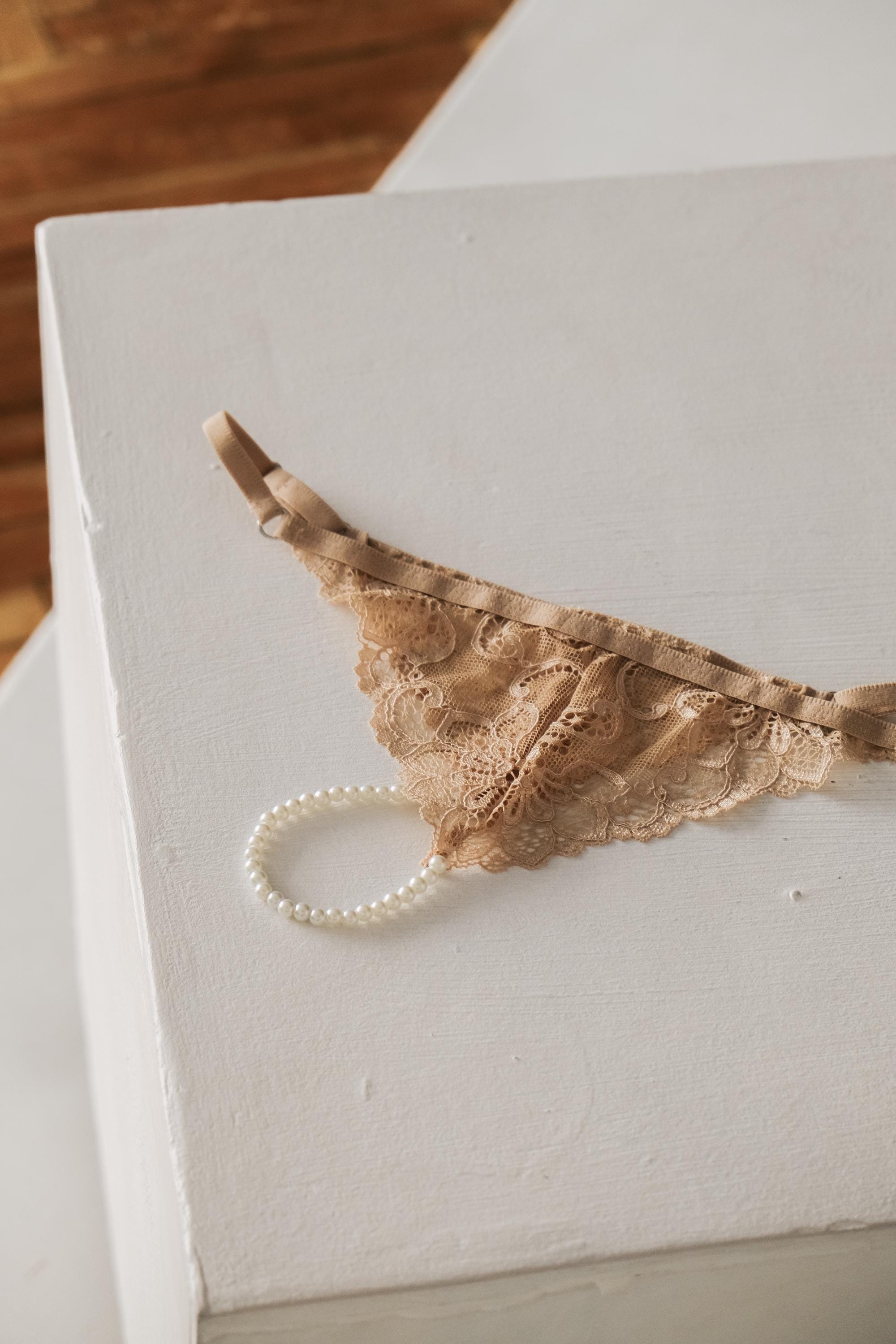 Erotic Panties With Beads Crotchless Lace Panties Sexy Gifts 