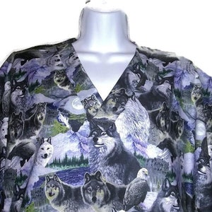 Mountain Wolves Medical Scrub Top