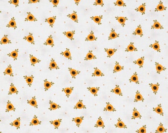 NEW!!  Sunflowers on Cream Medical Surgical Scrub Top