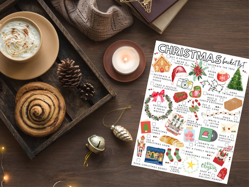 Druckbare Weihnachts Bucket List ToDoListe für Weihnachten Etsy.de