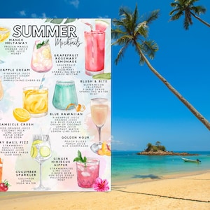 Summer Mocktails Recipes Printable | Non Alcoholic Pool Party Drinks image 10