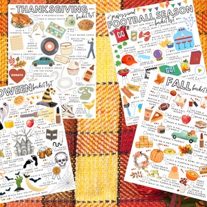 Fall Fun Bucket List Value Pack of 4 | Fall to-do Lists