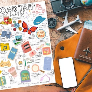 Printable Road Trip Bucket List | Road Trip to-do List