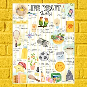 Druckbare Life-Reset-Checkliste | Get Your Life Together To-do-Liste