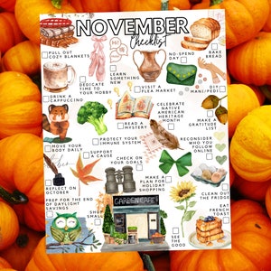 Printable November Checklist | November Bucket List - Etsy