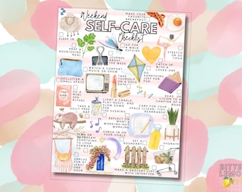 Weekend Self-Care Checklist, Routine Planner, Habits (Digital Download)