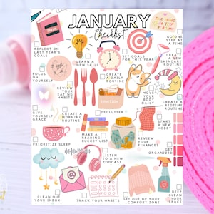 Printable January Checklist | January Bucket List
