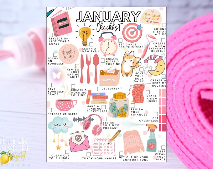 Printable April Checklist | April Bucket List - Etsy Canada