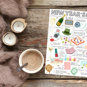 Printable New Year's Bucket List | New Year's To-do List - Etsy