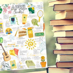Printable April Checklist | April Bucket List - Etsy