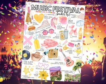 Musik Festival Bucket List: Druckbare Checkliste (PDF)