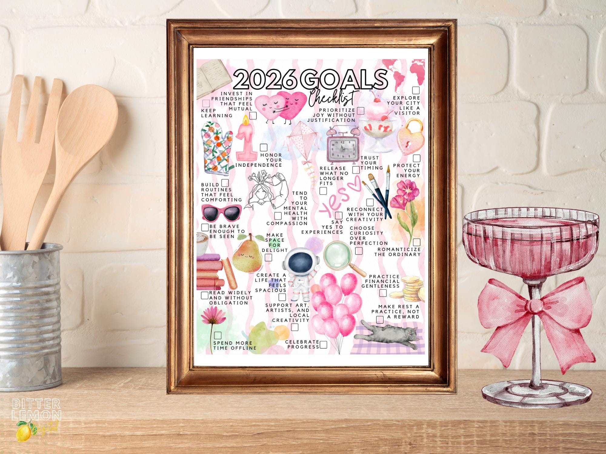 Printable 2026 Goals Checklist | 2026 New Year's Resolutions List - Etsy