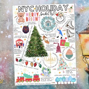 Elenco stampabile delle cose da fare per le vacanze di Natale a New York City / Elenco delle cose da fare per le vacanze di Natale a New York City