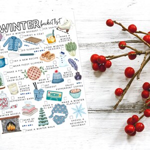 Printable Winter Bucket List | Winter To-do List - Etsy