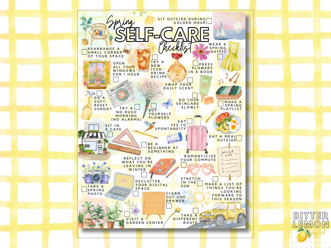 Spring Into Wellness Task List Spring Self-care Checklist, Wellness Planner, Seasonal Reset Guide ...