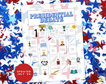 2024 Presidential Debate Printable BINGO Pack of 6 | Election Debate Game