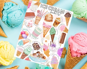 Ice Cream Bucket List Printable: Summer To-Eat List (PDF)