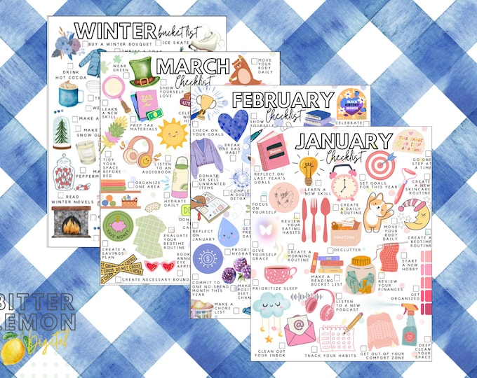 Printable April Checklist | April Bucket List - Etsy Canada