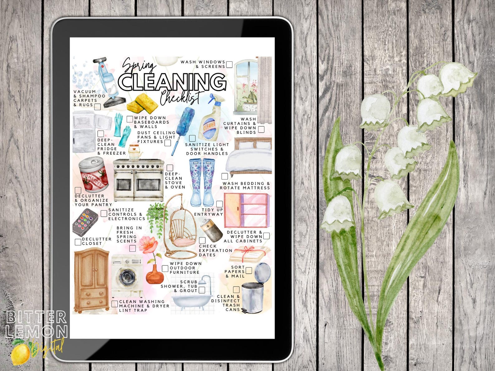 Spring Cleaning Email List Spring Cleaning Checklist Printable | Deep House Clean List PDF - Etsy