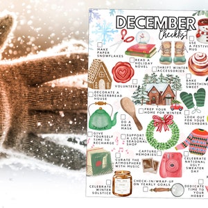 Printable December Checklist | December Bucket List - Etsy