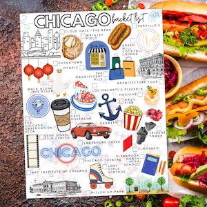 Printable Chicago Bucket List | Chicago Illinois to-do List