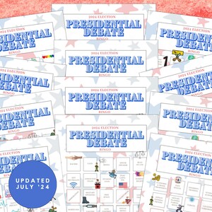2024 Presidential Debate Printable BINGO Pack of 13 | Election Debate Game