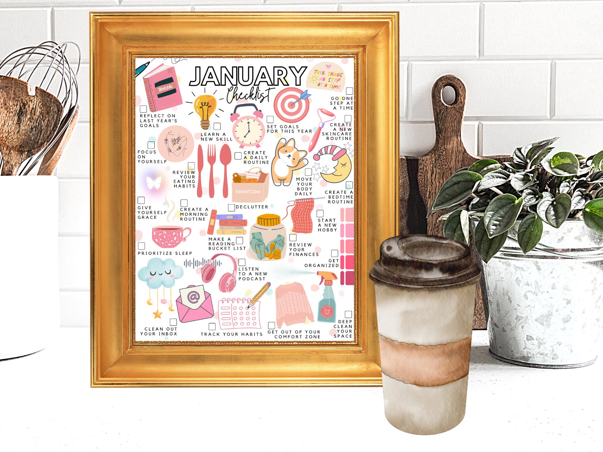Printable January Checklist | January Bucket List - Etsy