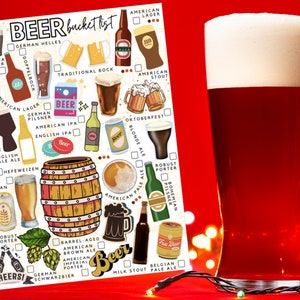 Printable Beer Bucket List | Beer Lover&#39;s to-Drink List | Types of Beer