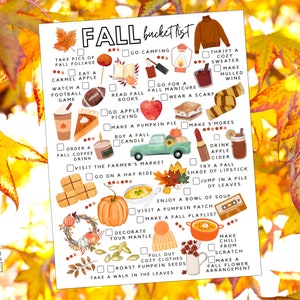 Printable Fall Bucket List | Fun Fall to-do List