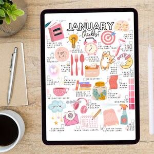 Months Target Checklist Printable Monthly Winter Checklist Value Pack | January February March ...