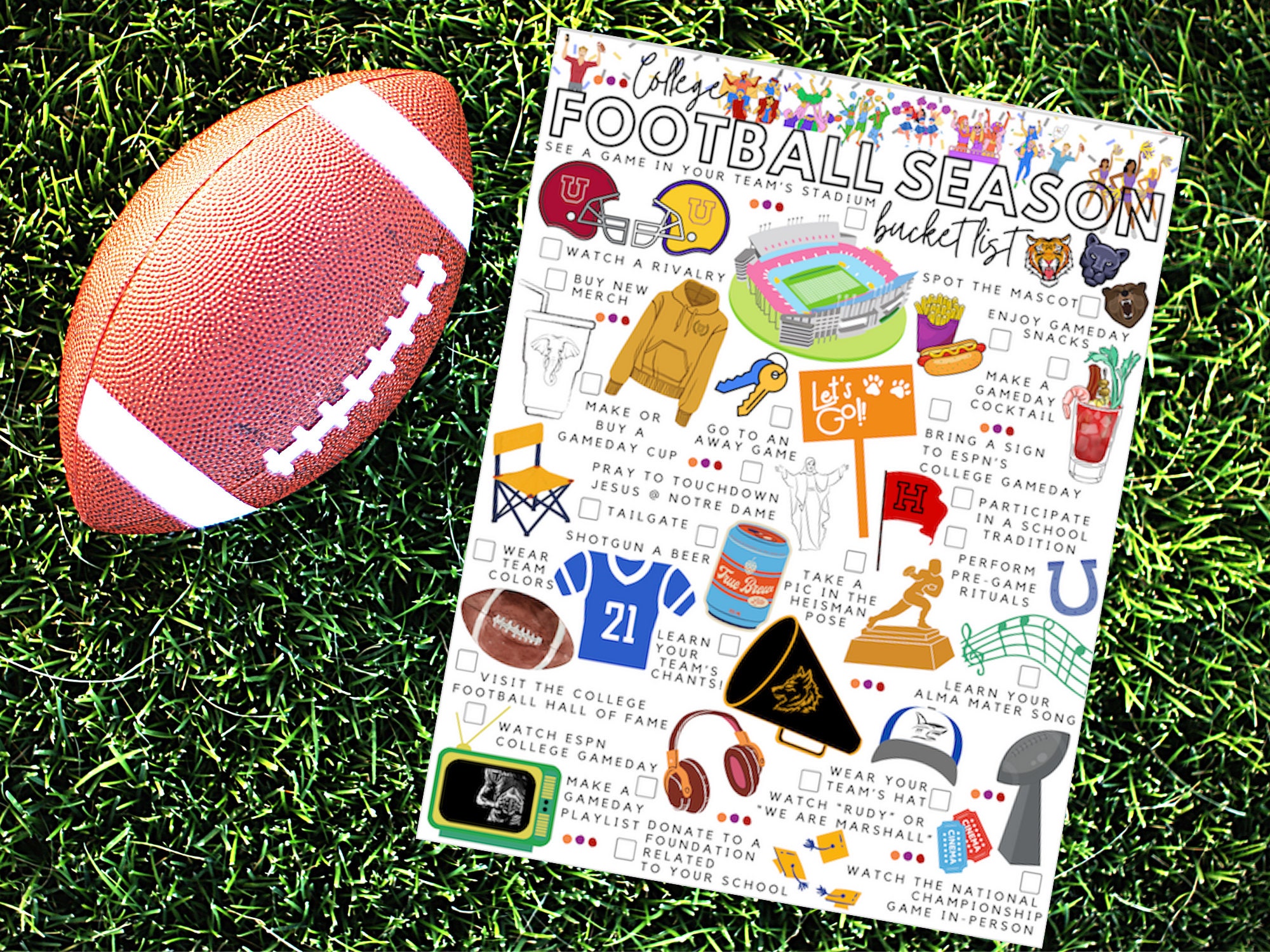 College Football Season Bucket List | College Football to-do List